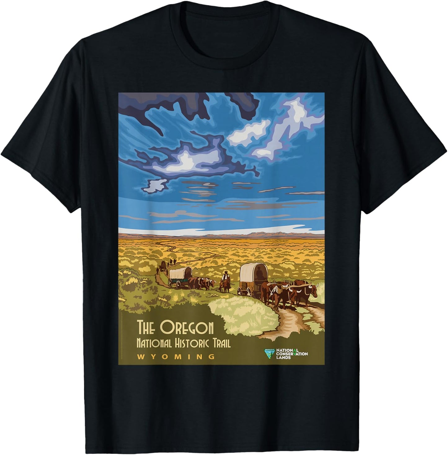 Vintage poster - The Oregon Trail T-Shirt - T-Shirt | Black