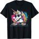 Cartoon Unicorn DJ T-Shirt - T-Shirt | Black