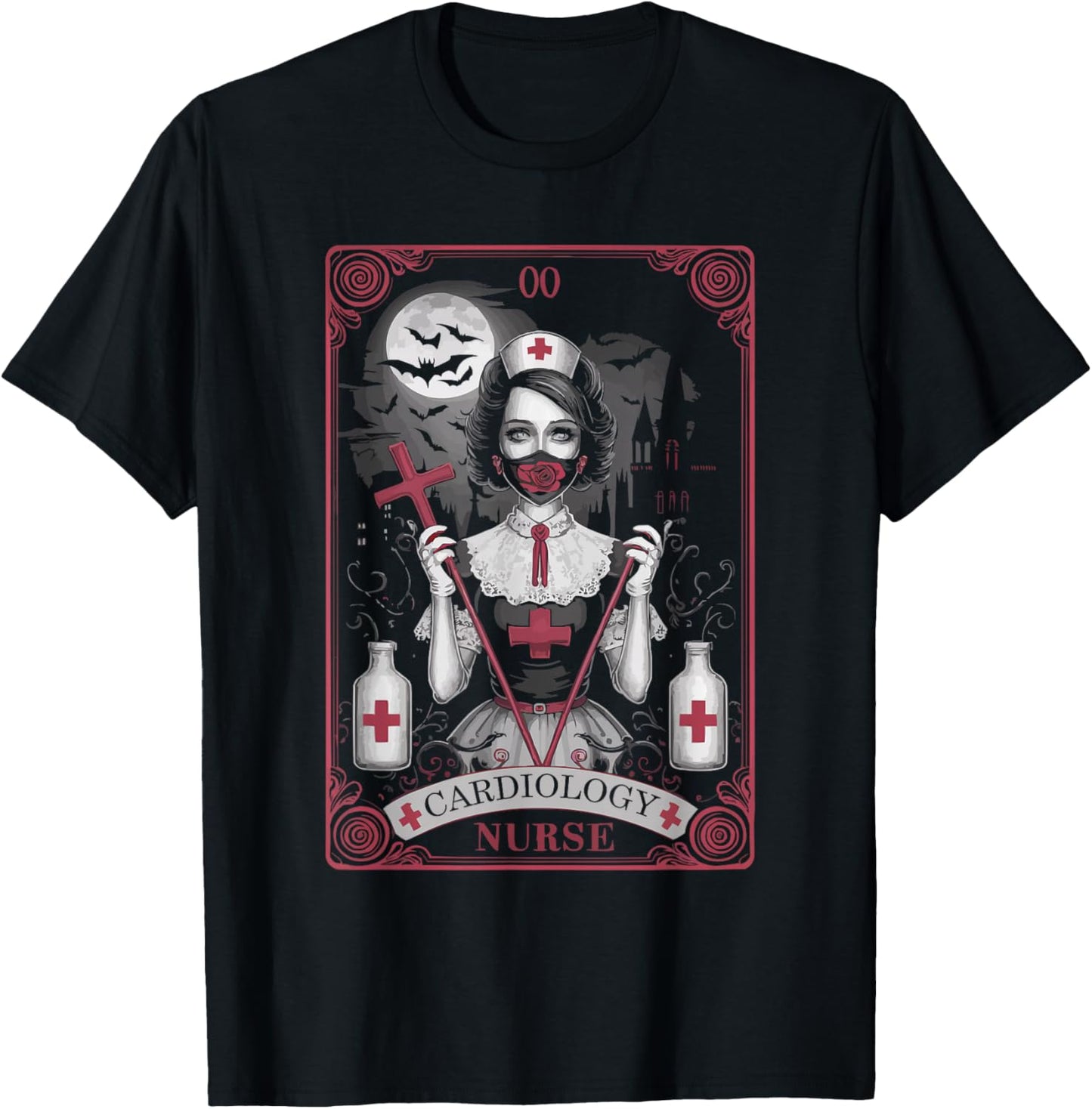 Cardiology Nurse Halloween Spooky Nursing Trick Or Treat T-Shirt - T-Shirt | Black