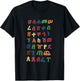 Colorful Ethiopian Alphabet Letters T-Shirt - T-Shirt | Black