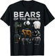 Eight Bears of the World Panda Polar Grizzly Black Cute T-Shirt - T-Shirt | Black