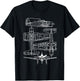 Grumman F6F Hellcat WW2 Navy Airplane Blueprint T-Shirt - T-Shirt | Black