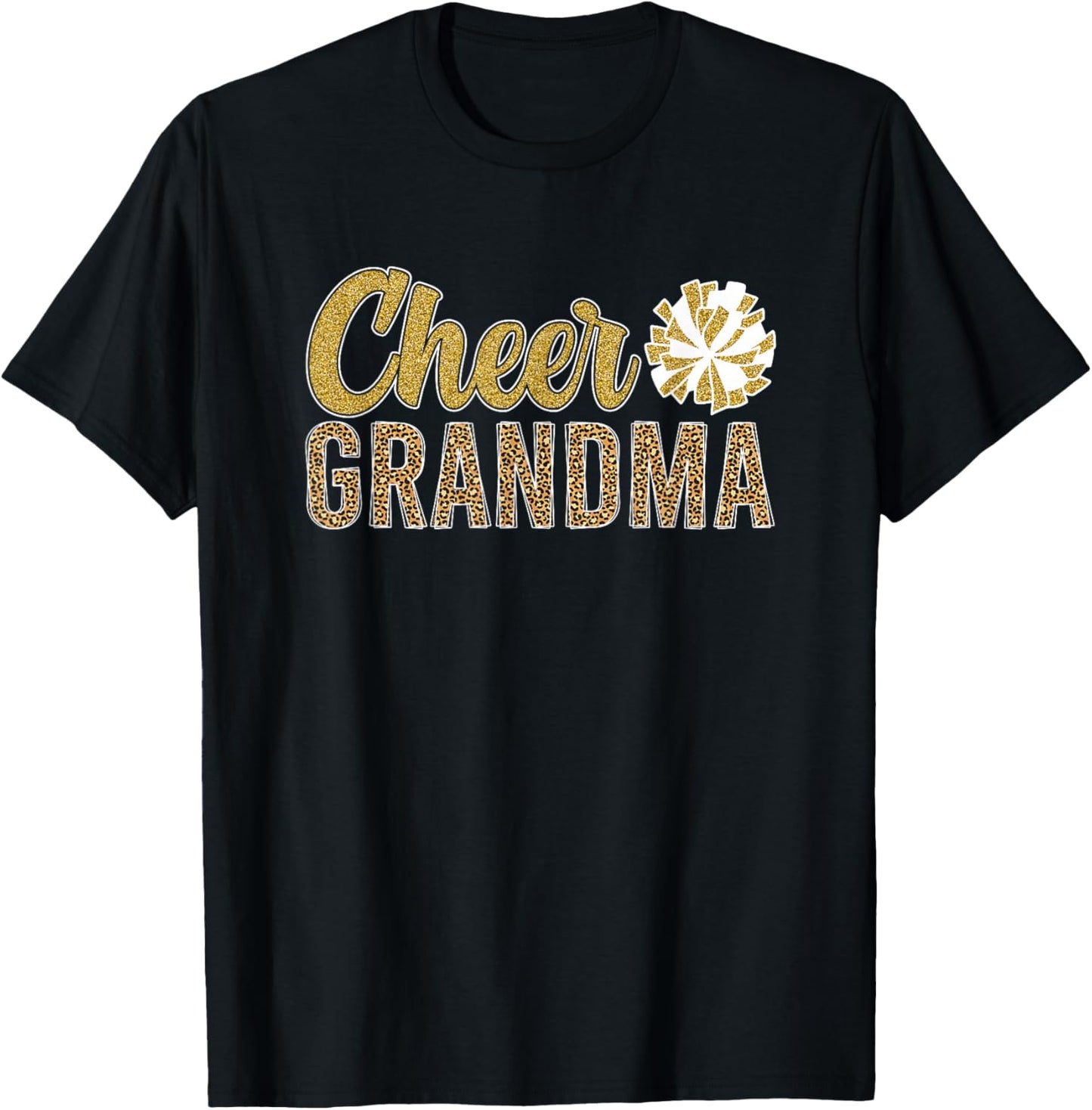 Cheer Grandma of A Cheerleader Grandmother T-Shirt - T-Shirt | Black