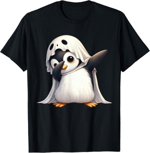 Funny Ghost Penguin Halloween Animals Penguin Lover Spooky T-Shirt - T-Shirt | Black