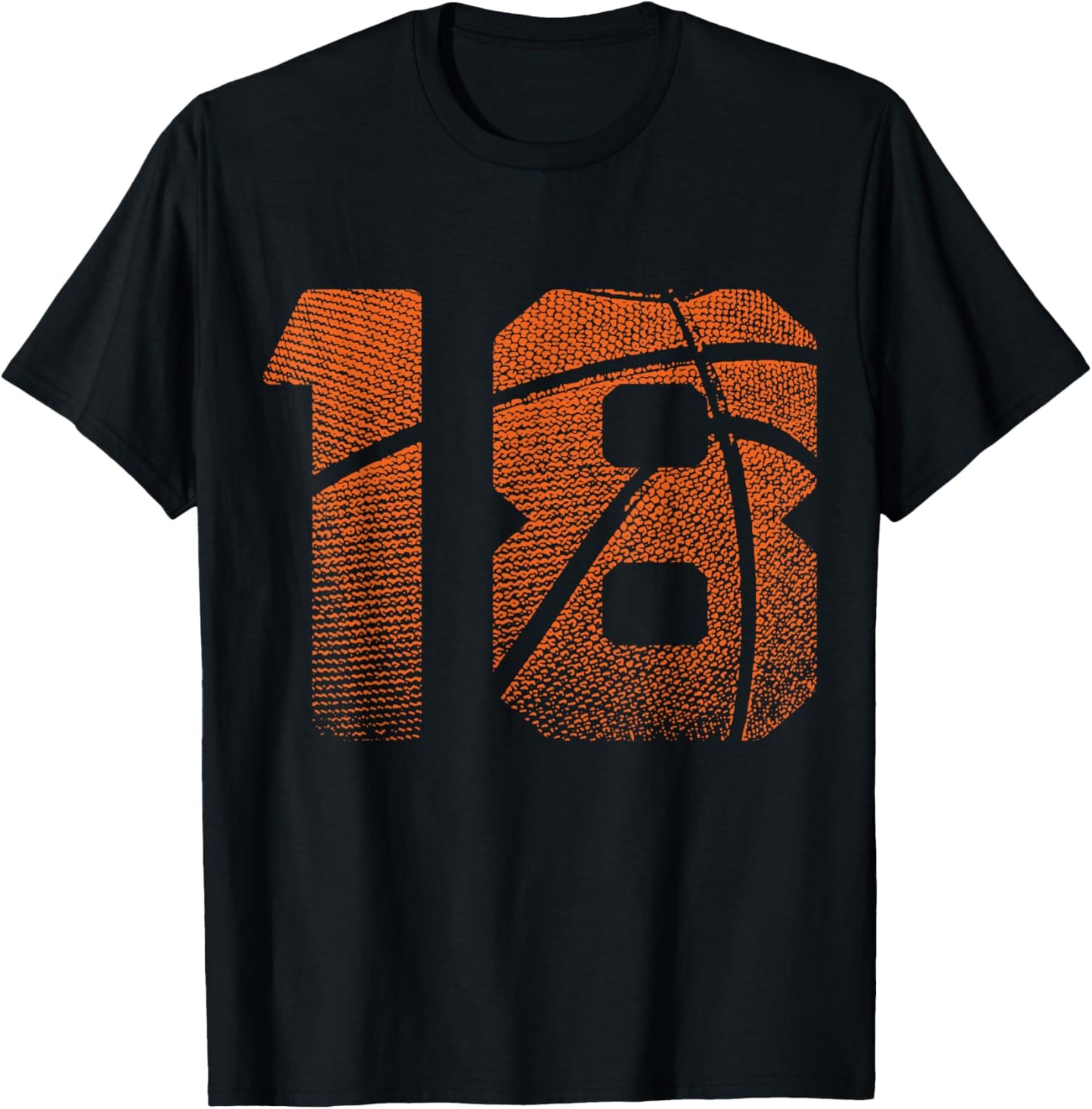 18th Birthday Boy Basketball Player Basketball 18 Years Old T-Shirt - T-Shirt | Black