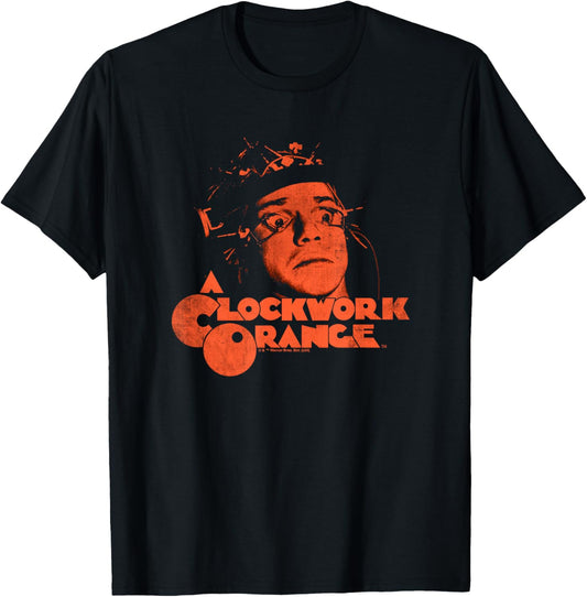 A Clockwork Orange Posterized Alex Face , Small, Black T-Shirt - T-Shirt | Black