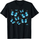 Blue Morpho Butterfly Art Entomologist Flower T-Shirt - T-Shirt | Black