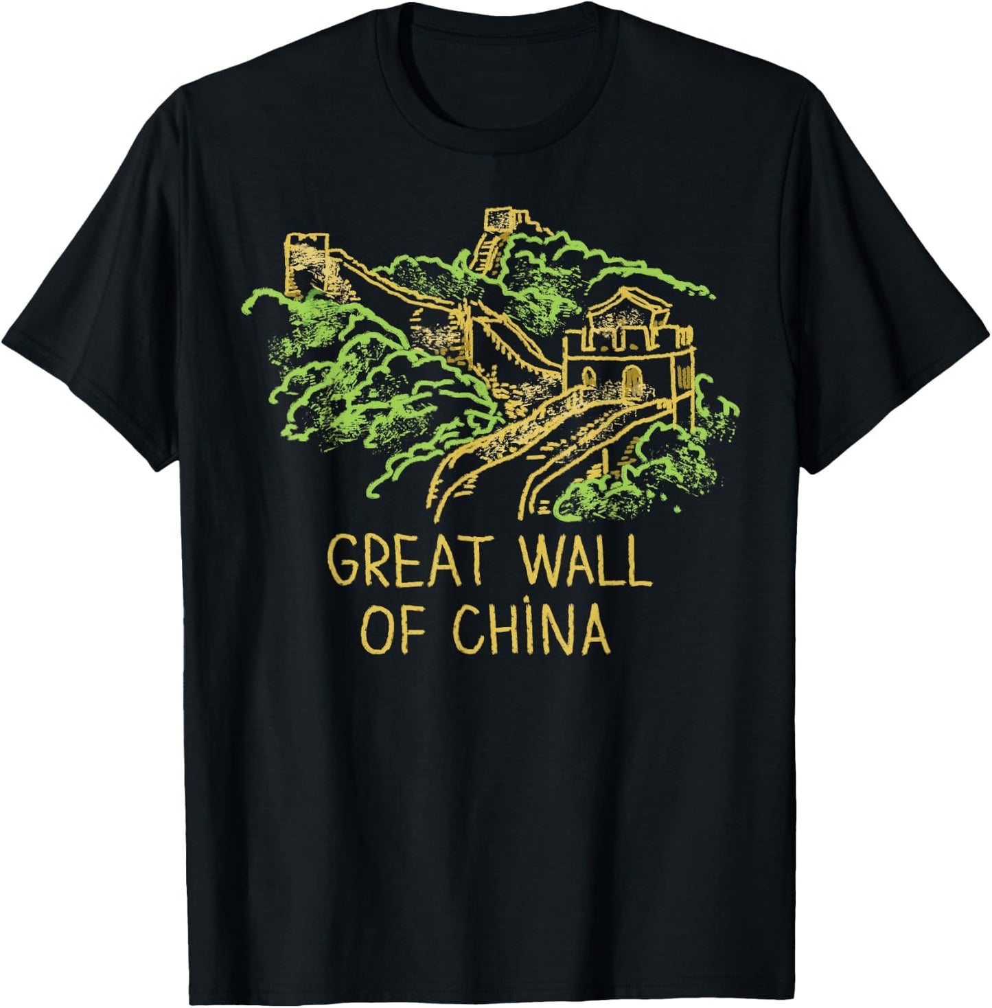 Great Wall of China T Shirt T-Shirt - T-Shirt | Black