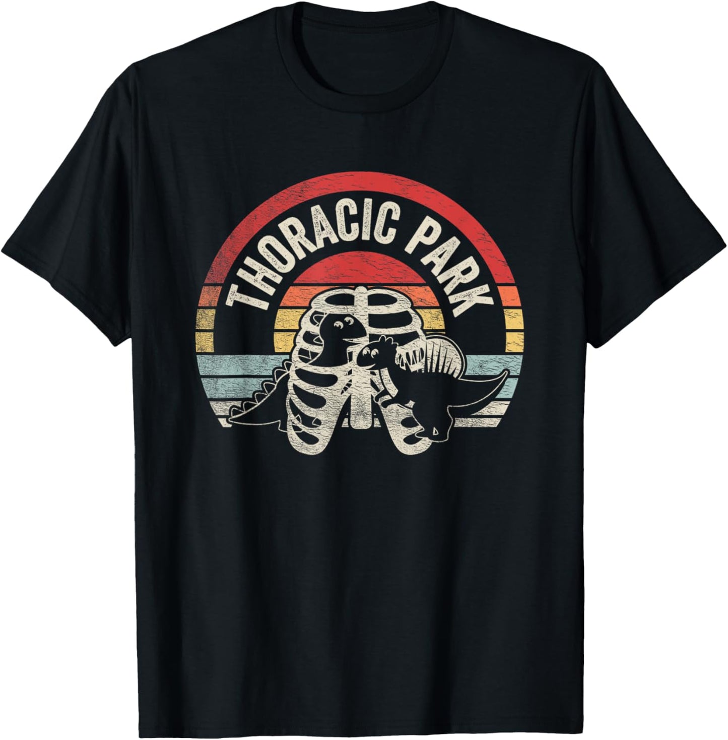 Vintage Thoracic Park Shirt Funny Nurse Musculoskeletal T-Shirt - T-Shirt | Black