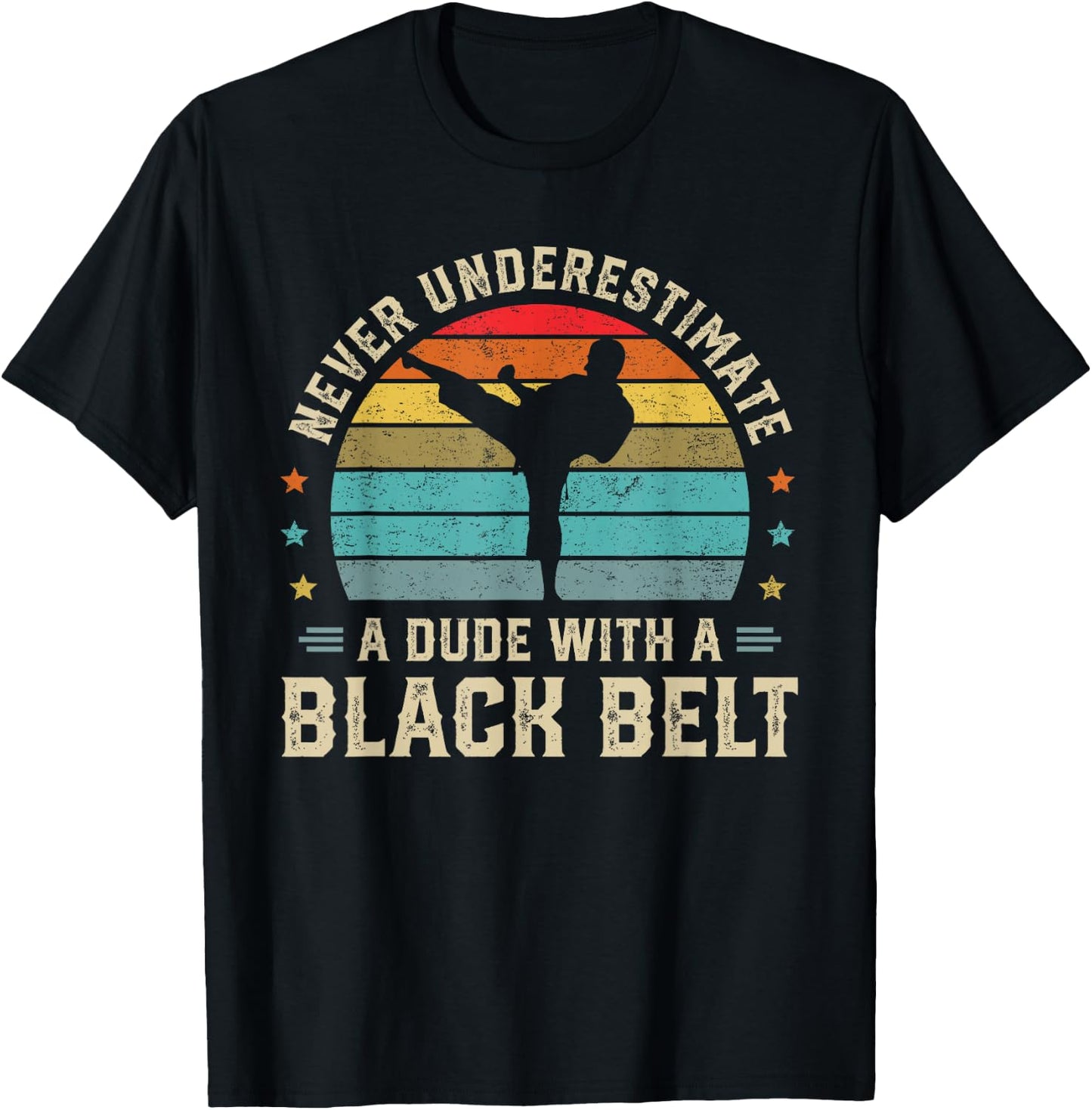 Martial Arts Black Belt Karate Jiu Jitsu Taekwondo Gifts T-Shirt - T-Shirt | Black