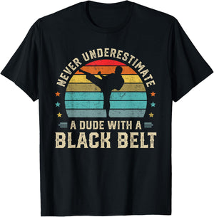 Martial Arts Black Belt Karate Jiu Jitsu Taekwondo Gifts T-Shirt - T-Shirt | Black