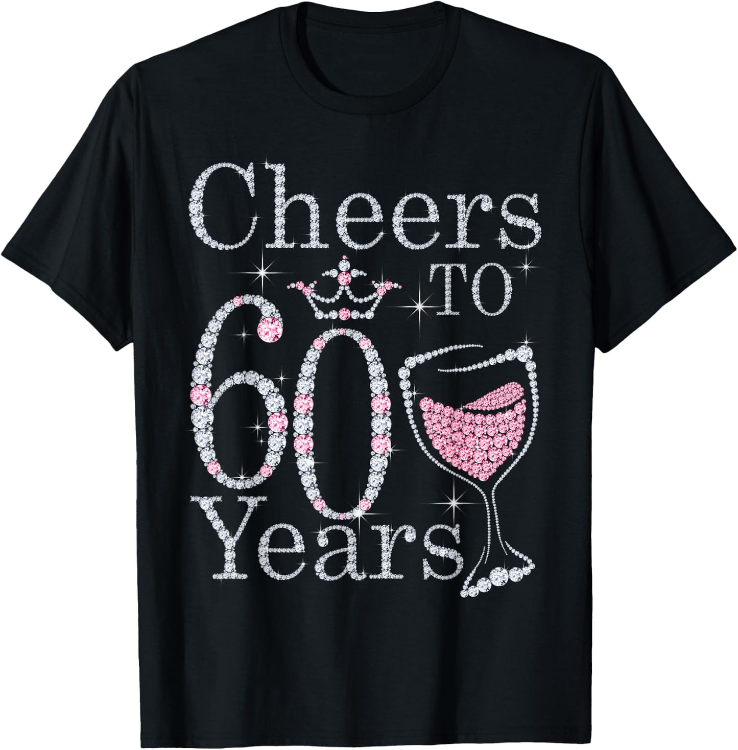 Cheers to 60 Years 1962 60Th Birthday Gift T-Shirt - T-Shirt | Black