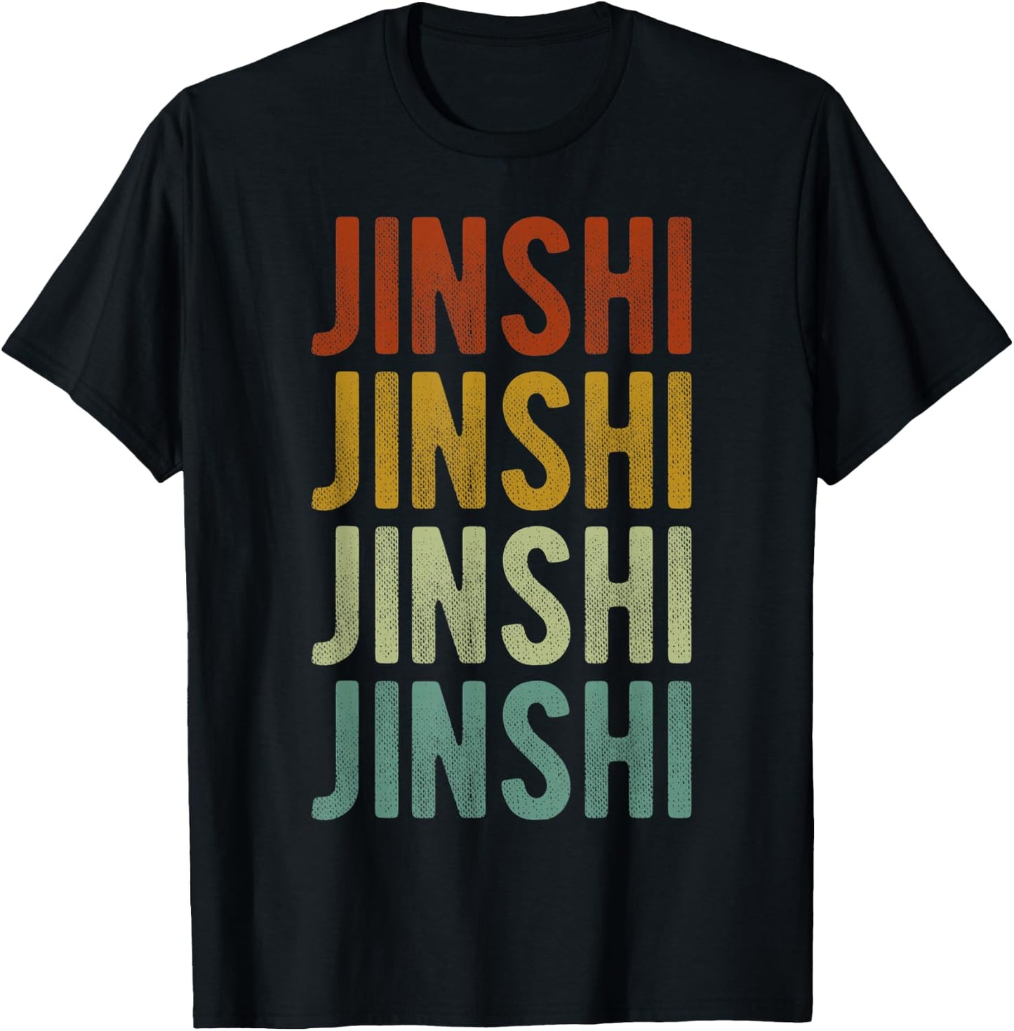 Jinshi City China Retro T-Shirt - T-Shirt | Black