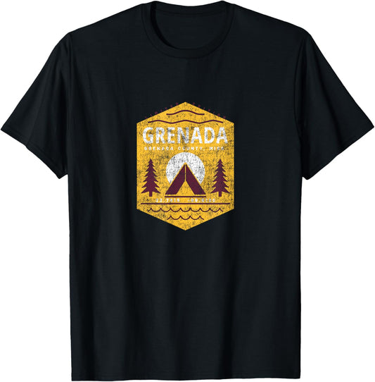Grenada Mississippi Camping Souvenir Grenada T-Shirt - T-Shirt | Black
