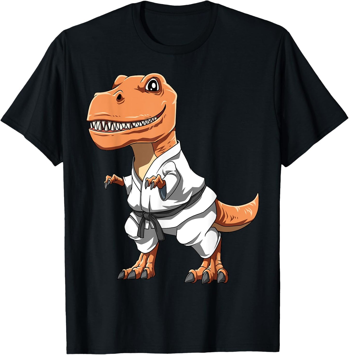 Jiu Jitsu Dinosaur Karate T-Rex Martial Arts Dino Taekwondo T-Shirt - T-Shirt | Black