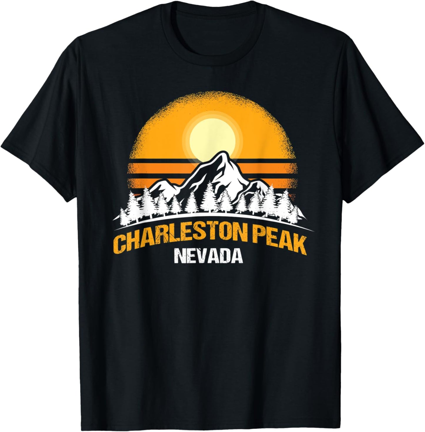 Charleston Peak Shirt, Hiking & Outdoor Nevada T-Shirt - T-Shirt | Black