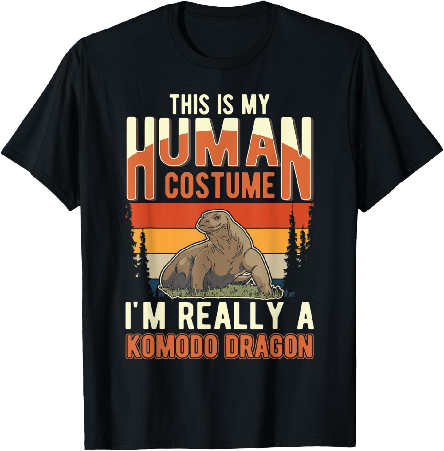 Komodo Dragon Human Costume Halloween Komodo Dragon T-Shirt - T-Shirt | Black