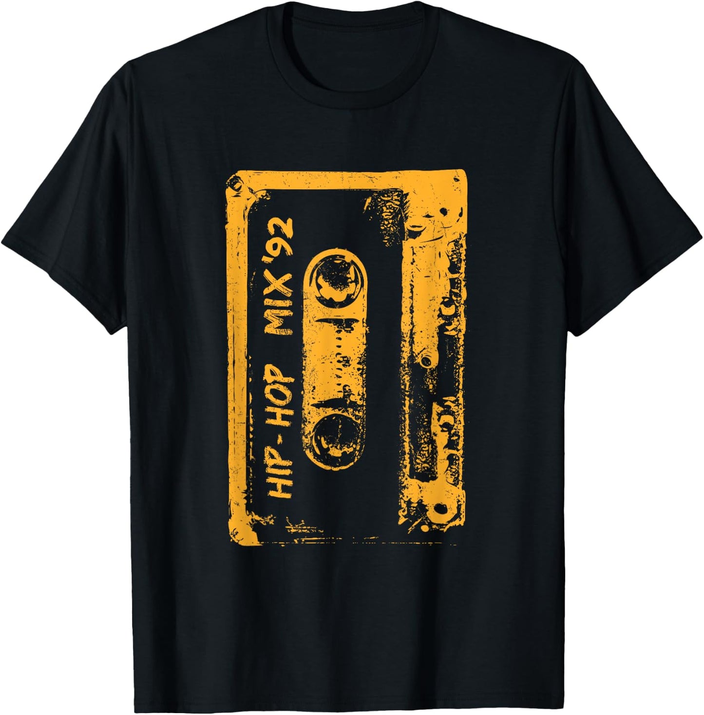 Hip Hop Rap Mixtape Cassette 90s Retro T-Shirt - T-Shirt | Black