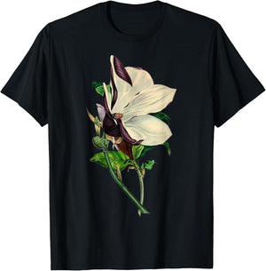 Elegant Orchid Flower Antique Plants Botanical Vintage Gift T-Shirt - T-Shirt | Black