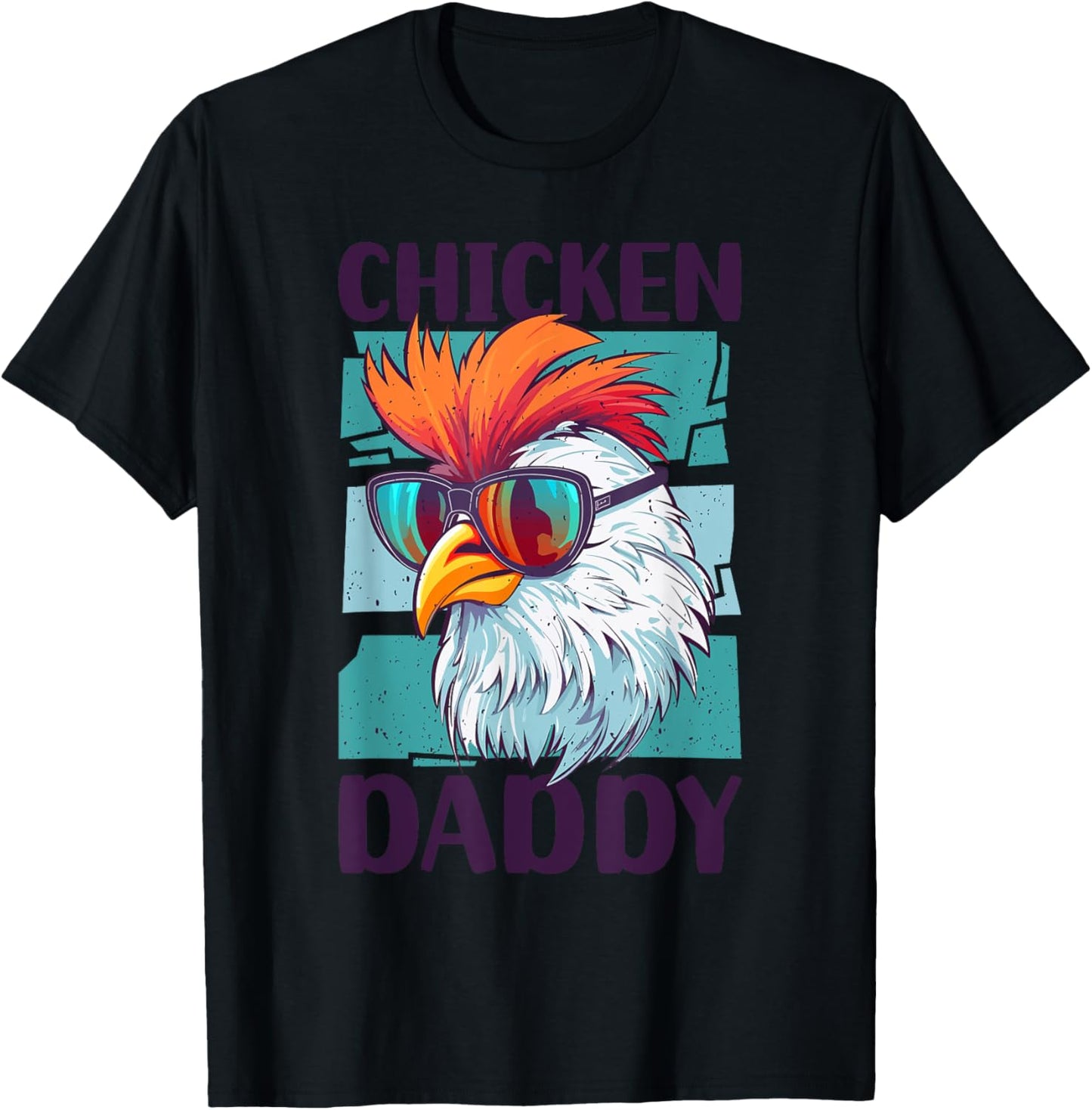 Chicken Daddy - a fun design for every rooster in the basket T-Shirt - T-Shirt | Black