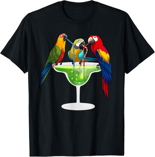 Cute Parrot Design Women Kids Pet Bird Parrot Lovers T-Shirt - T-Shirt | Black