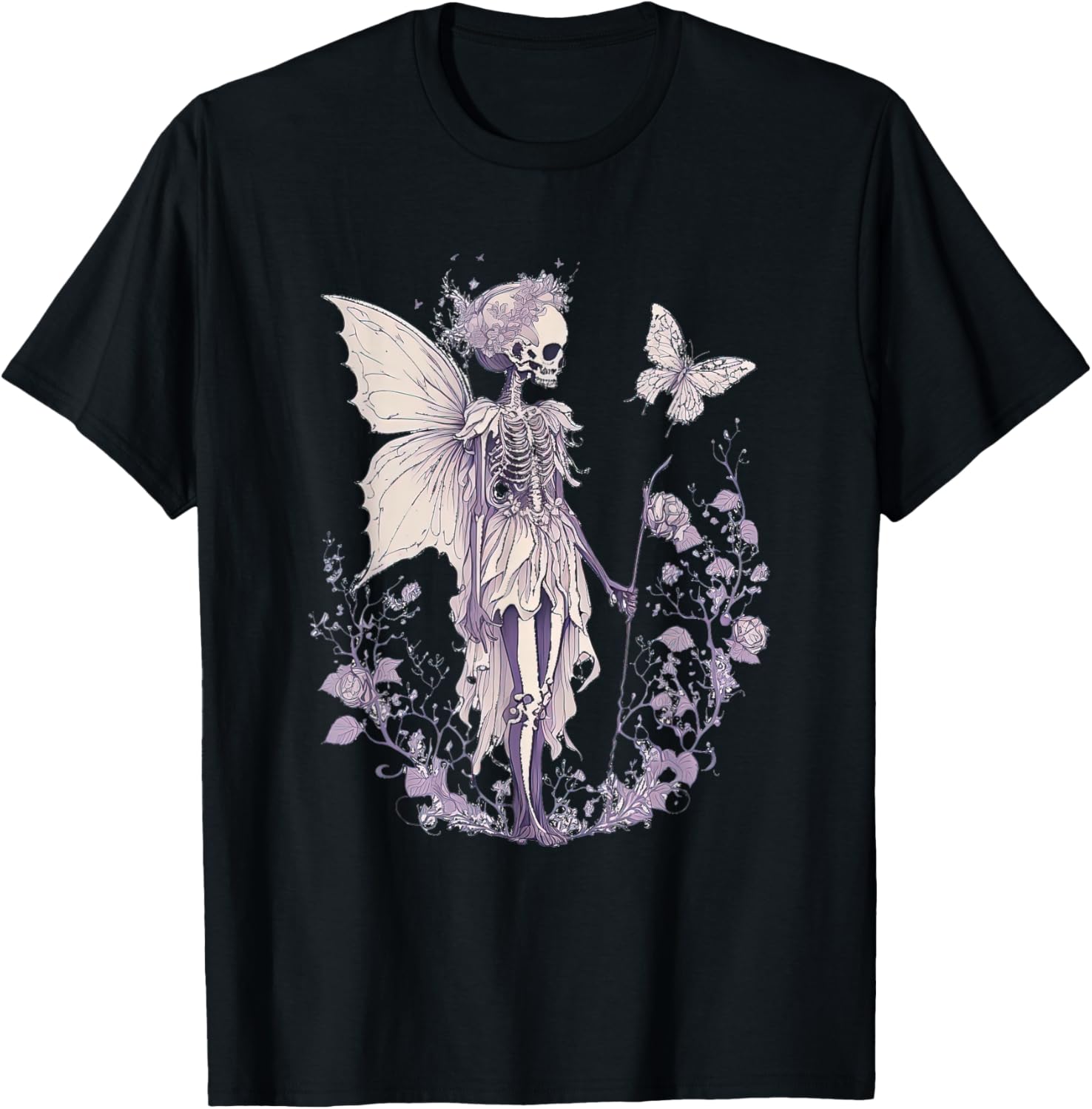 Goth Fairycore Aesthetic gothic fairy Aesthetic T-Shirt - T-Shirt | Black