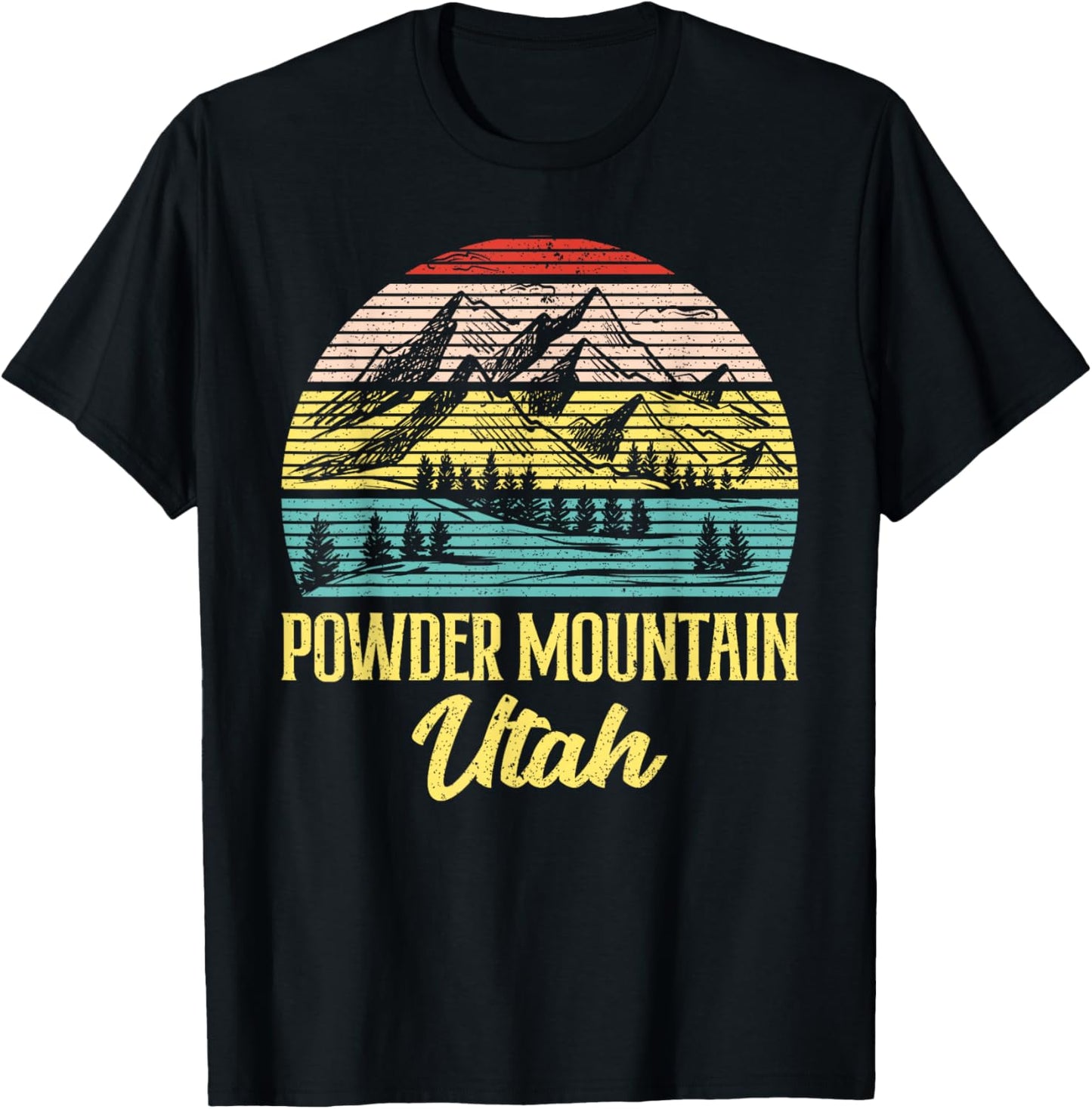 Powder Mountain Utah T-Shirt - T-Shirt | Black