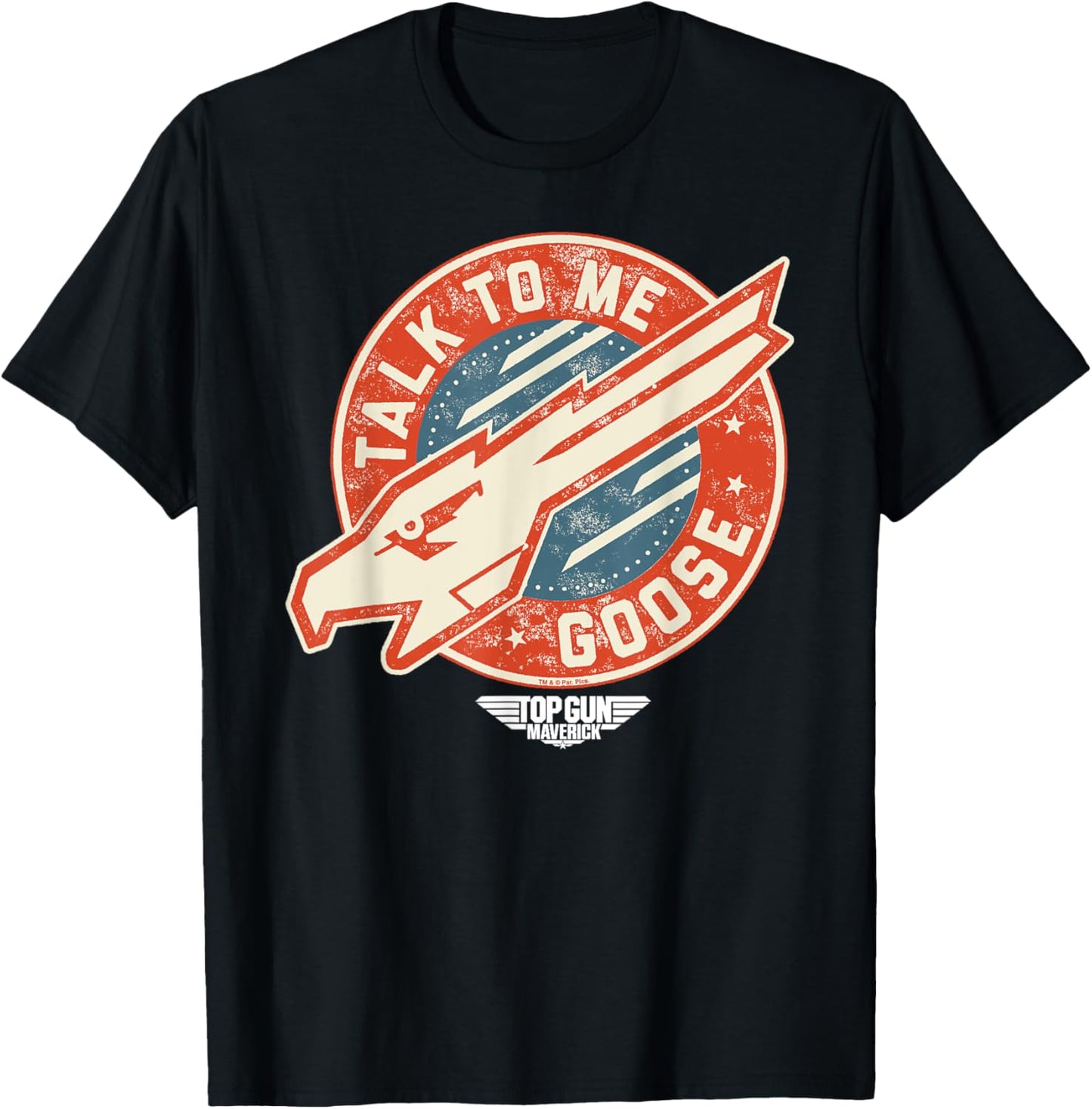 Top Gun Maverick Talk To Me Goose Eagle Head T-Shirt - T-Shirt | Black