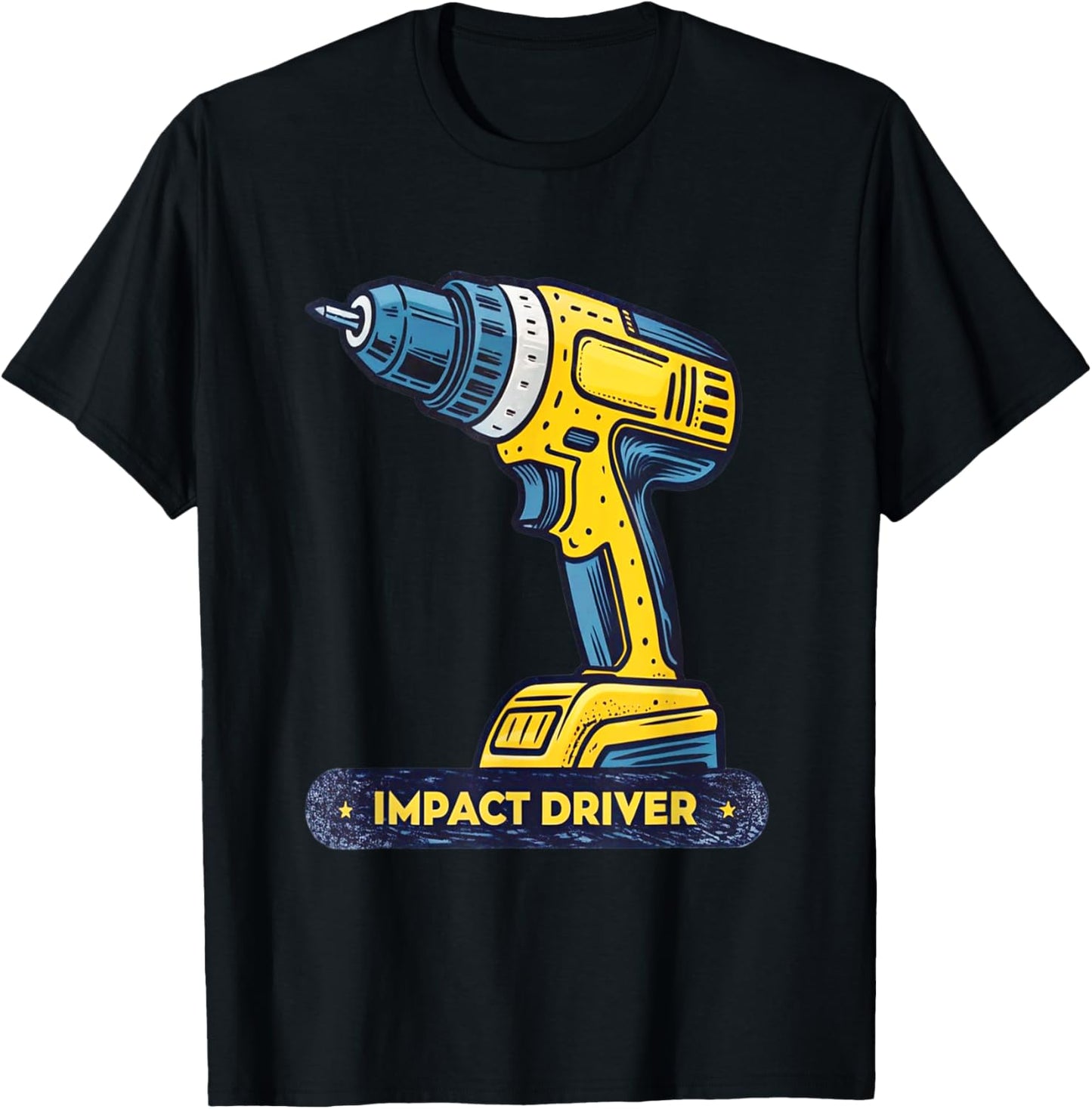 Impact Driver Illustration Art Enthusiast T-Shirt - T-Shirt | Black