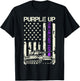 Purple Up For Military Kids USA Flag Military Child Month T-Shirt - T-Shirt | Black