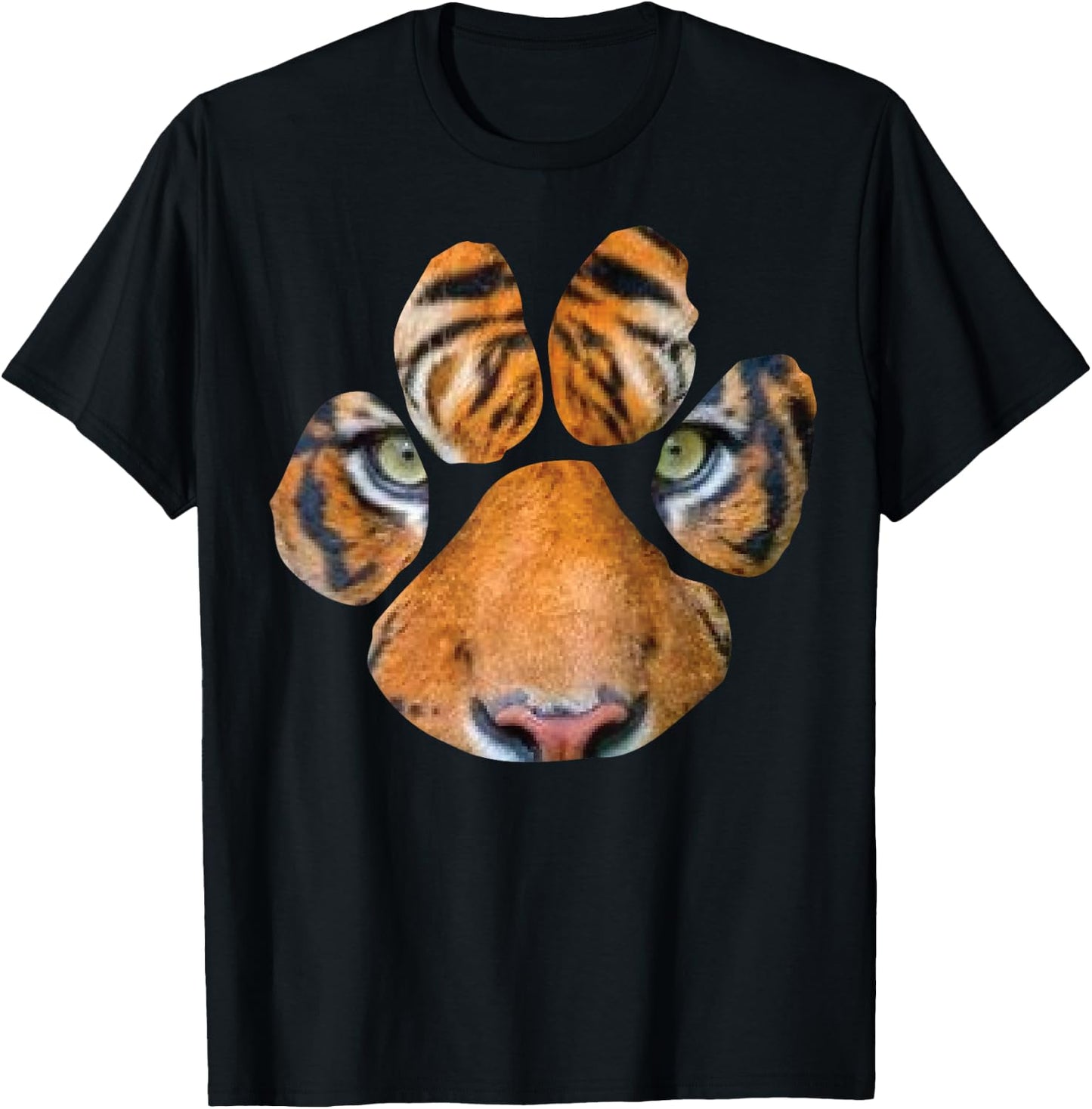 Novelty Tiger Eyes Paw Lion Enthusiasts Women Men T-Shirt - T-Shirt | Black