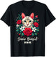 Roses Flowers Snow Bengal Mom T-Shirt - T-Shirt | Black