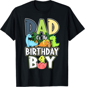 Dinosaurs Theme Birthday Dad Of The Birthday Boy Dinosaur T-Shirt - T-Shirt | Black