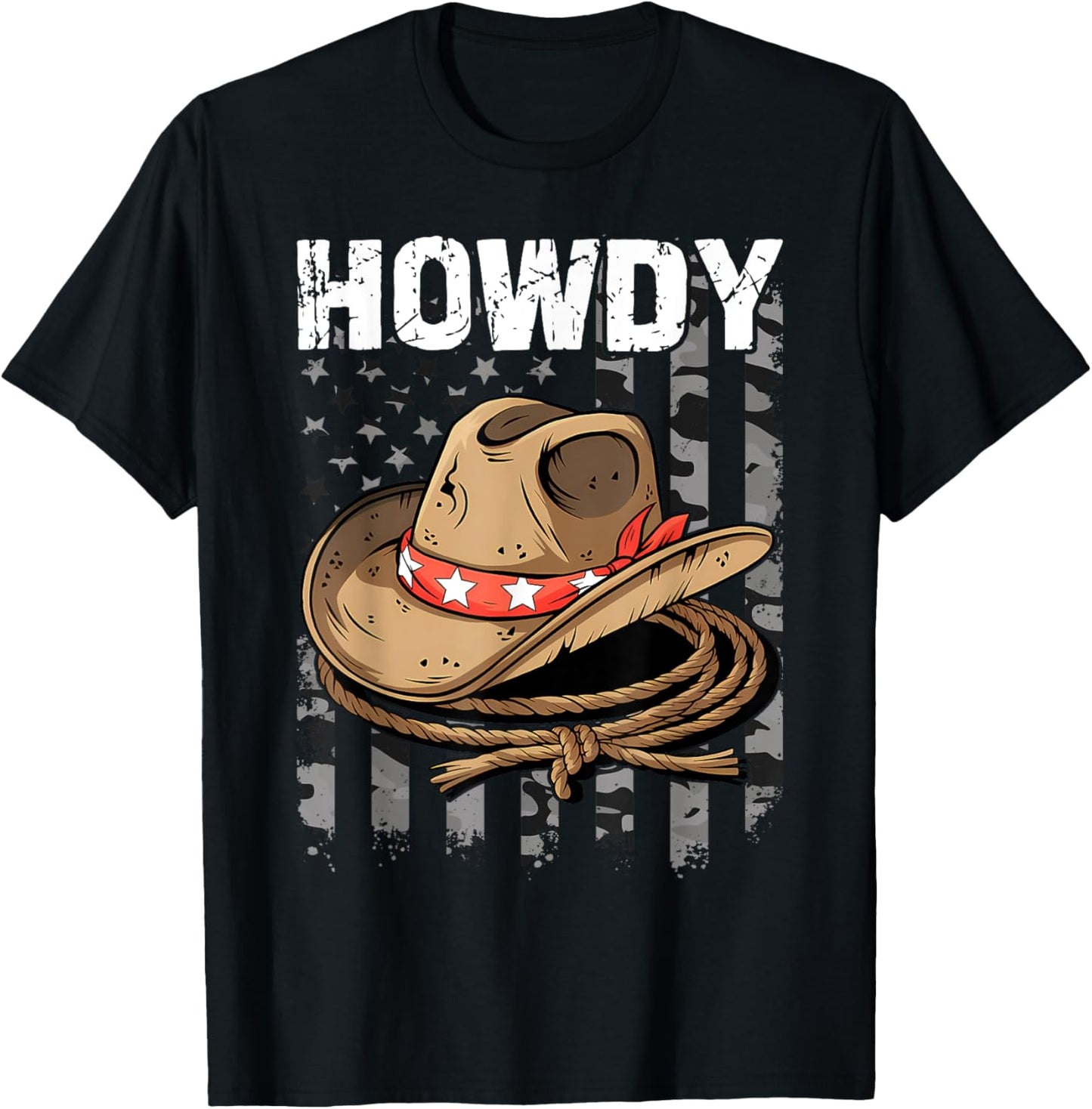 Howdy Cowboy T-Shirt - T-Shirt | Black