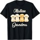 Maltese Grandma Cute Dog Lover Gift Funny Women Puppy Owner T-Shirt - T-Shirt | Black