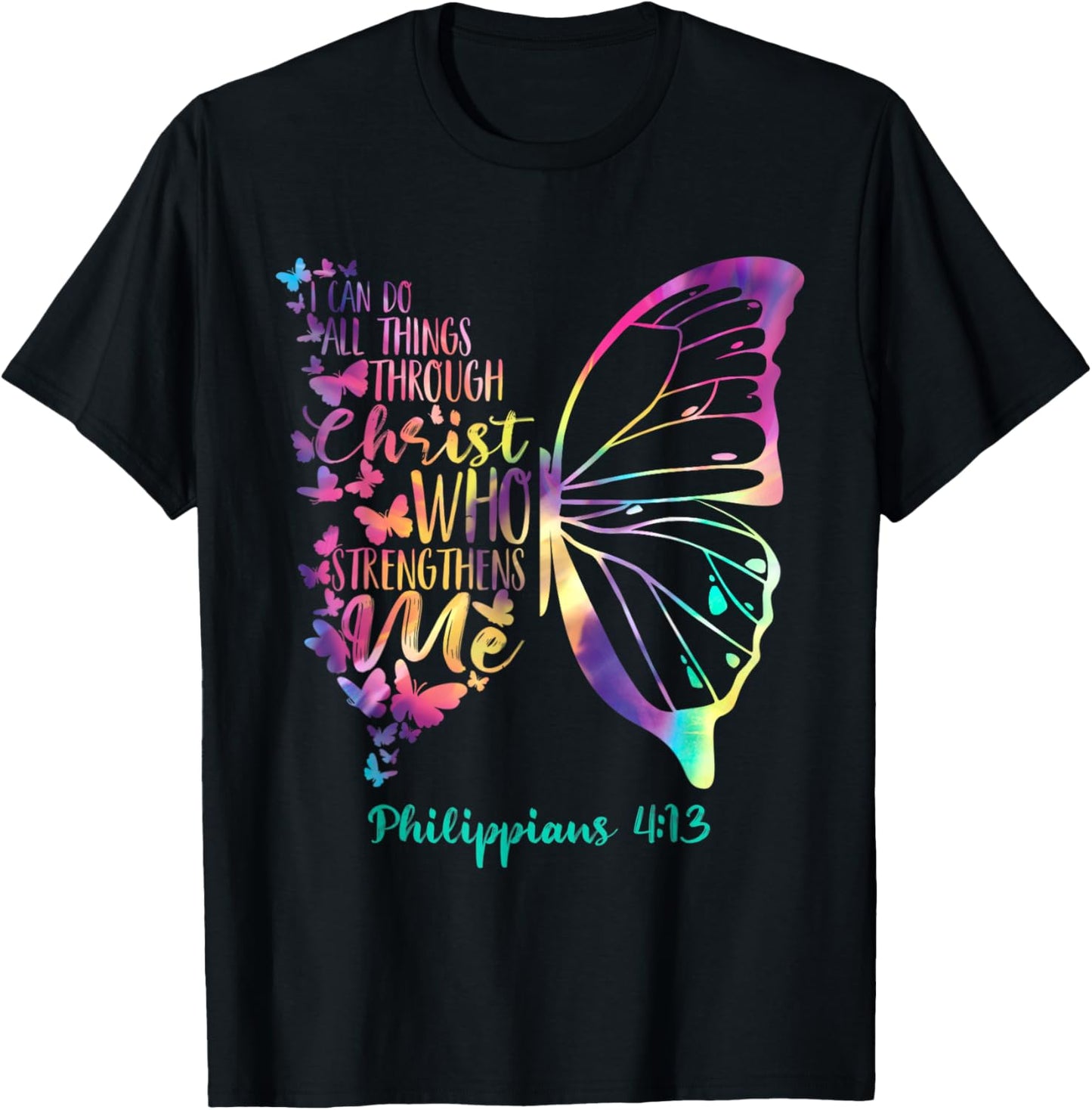 Can Do All Things Through Christ Who Strengthens Me I T-Shirt - T-Shirt | Black