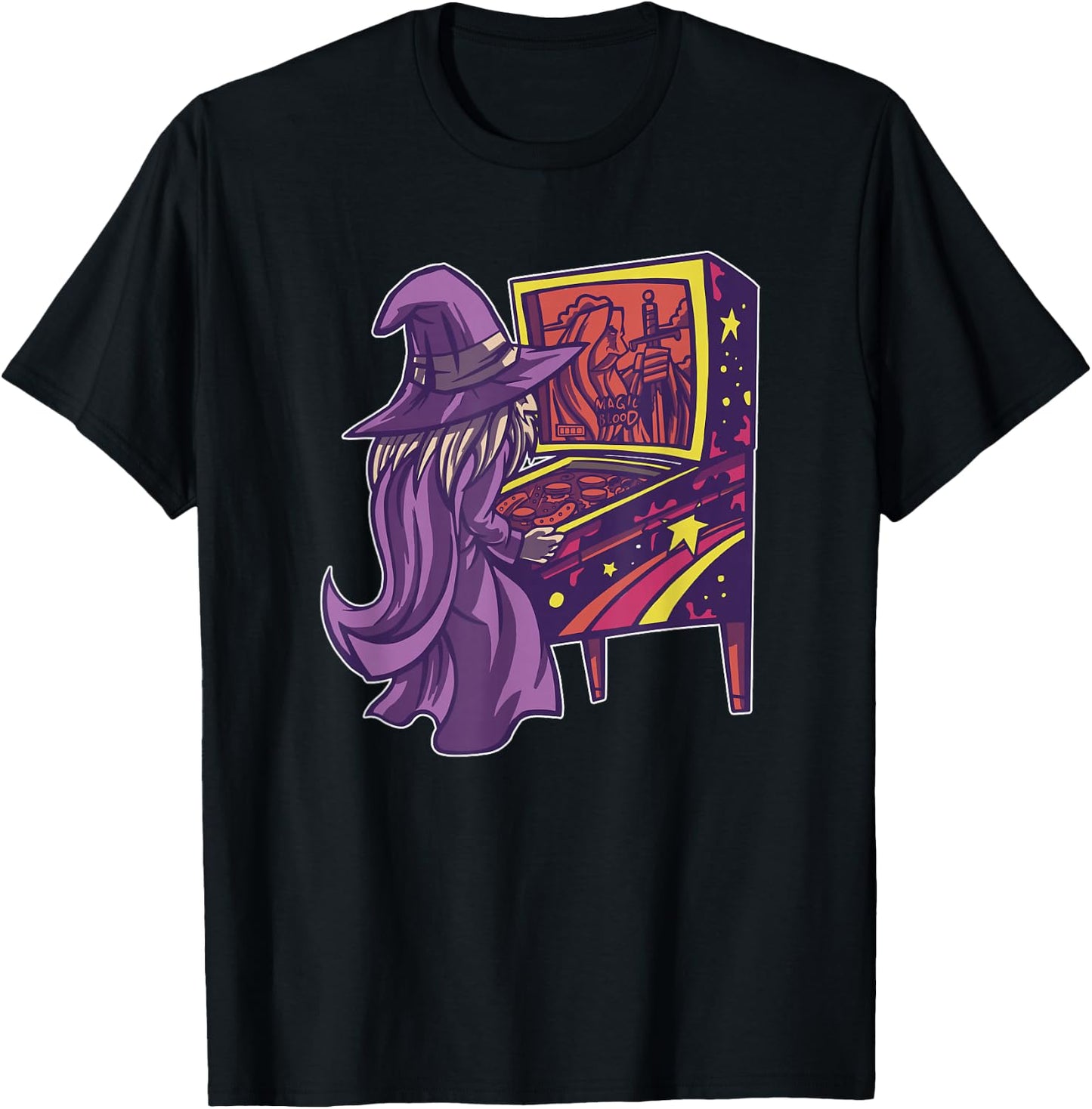 Pinball Wizard Retro Arcade Video Game 70s 80s Funny Gamer T-Shirt - T-Shirt | Black