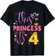Birthday Girl This Princess Is 4 Year Old Girl B-Day T-Shirt - T-Shirt | Black