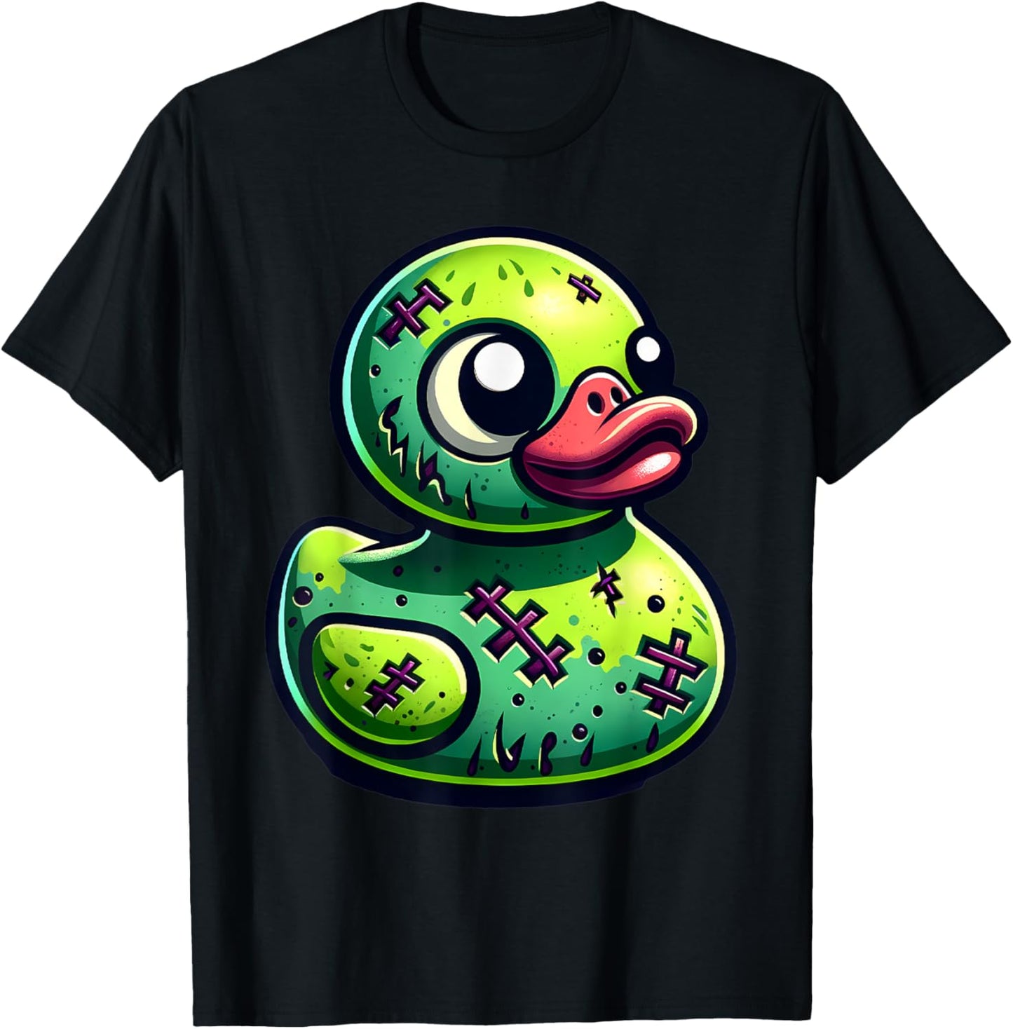 Rubber Duck Zombie Halloween Ducky Women Girls T-Shirt - T-Shirt | Black