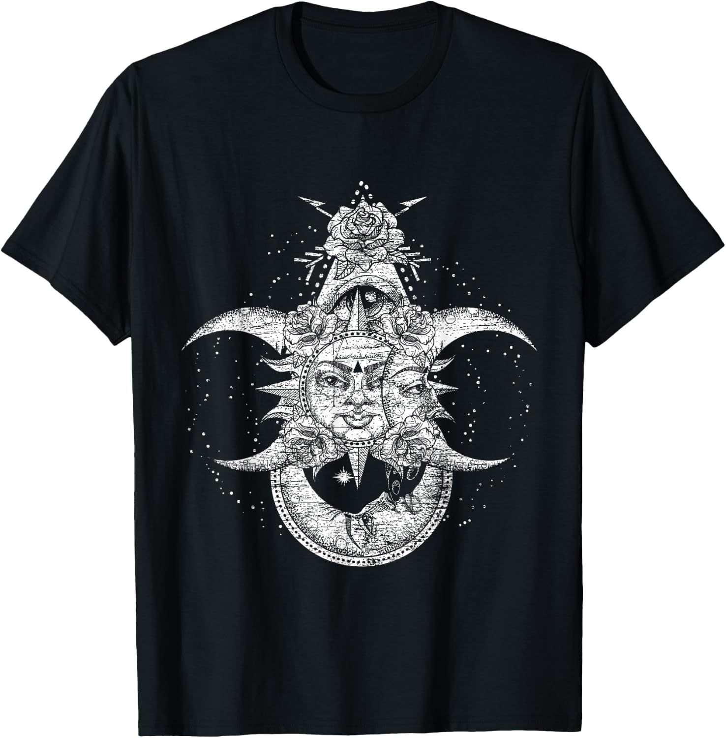 Moon Sun Astronomer Gift Astronomy T-Shirt - T-Shirt | Black
