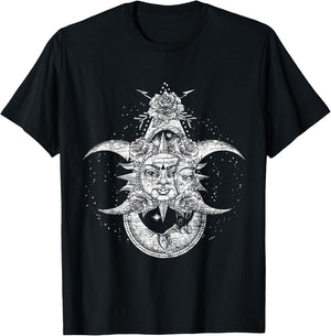 Moon Sun Astronomer Gift Astronomy T-Shirt - T-Shirt | Black