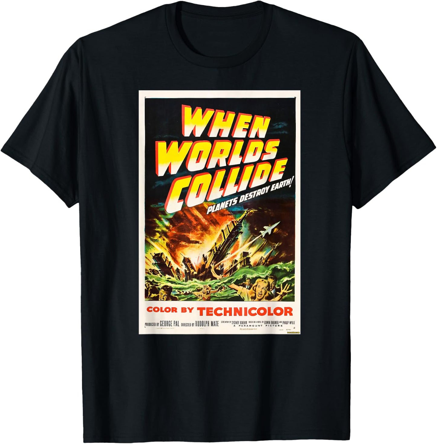 When Worlds Collide - Vintage Movie Poster T-Shirt - T-Shirt | Black