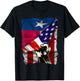 Texas State Flag Distressed US American Patriotic TX Kids Men T-Shirt - T-Shirt | Black