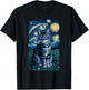 Van Gogh Cat Gifts Tabby Cat Owners Cat Lady Black Men Cat T-Shirt - T-Shirt | Black