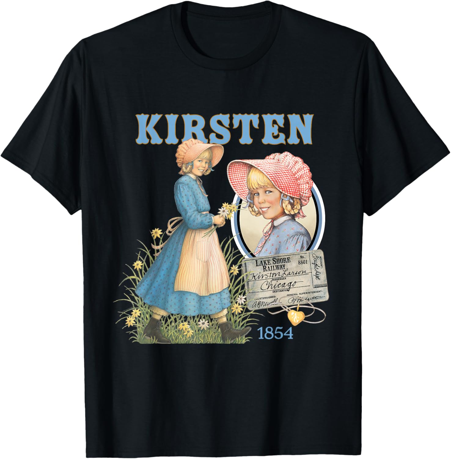 American Girl - Kirsten Larson 1854 T-Shirt - T-Shirt | Black