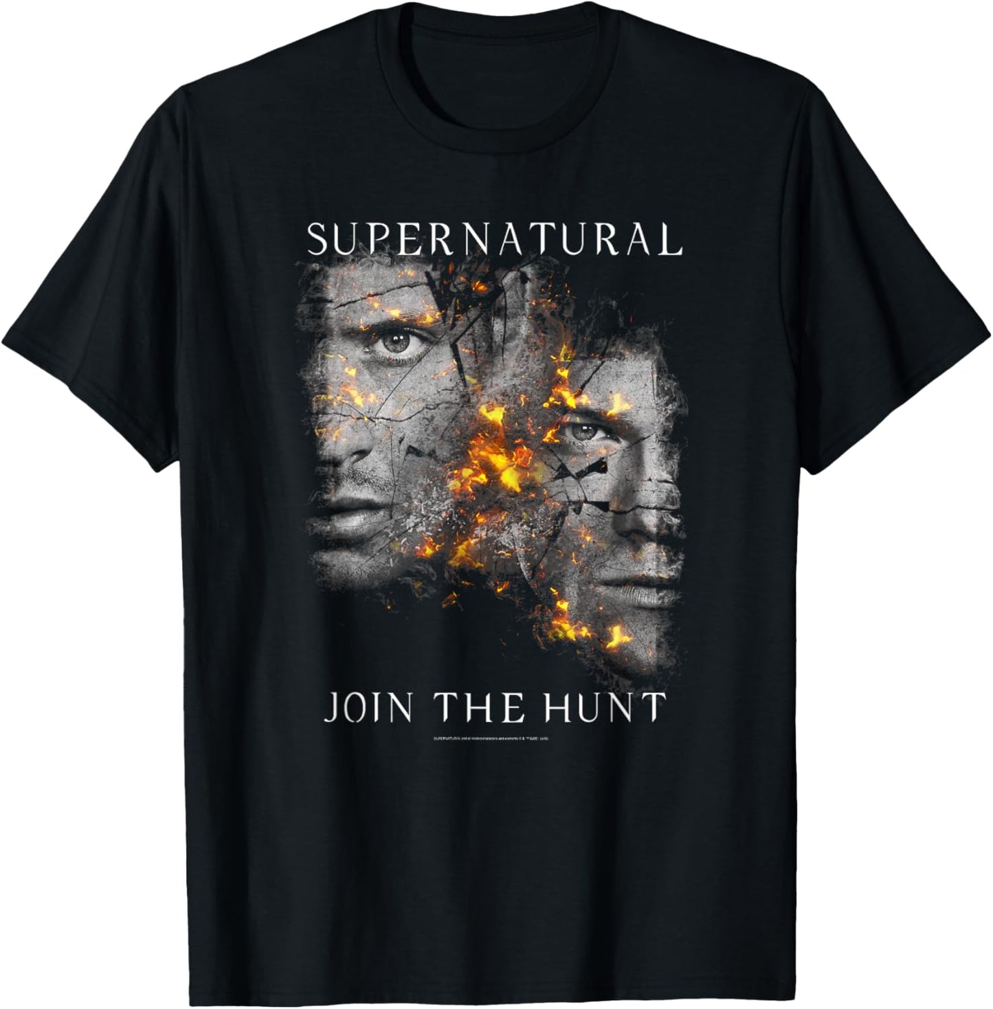 Supernatural Sam & Dean Winchester Join The Hunt Portrait T-Shirt - T-Shirt | Black