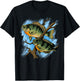 Bluegill Illustration Fishing T-Shirt - T-Shirt | Black