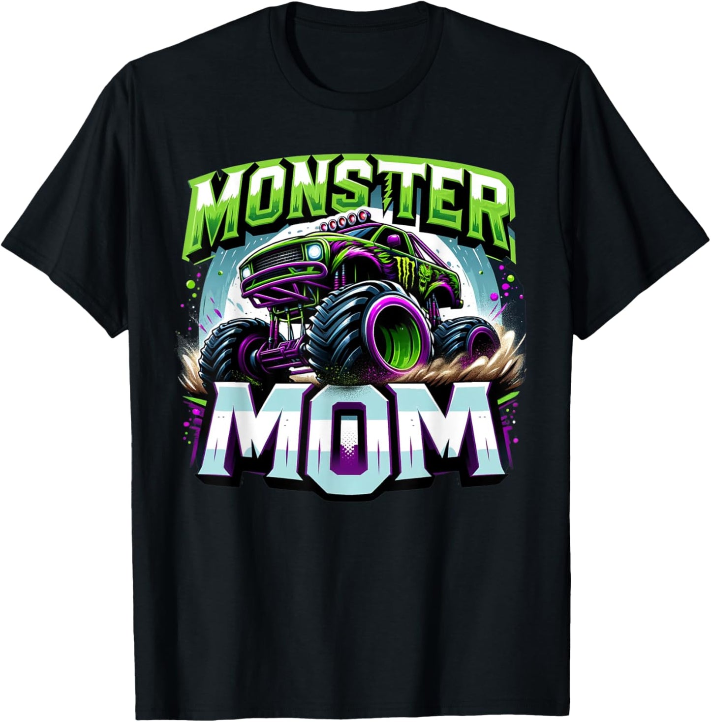Monster Truck Race Racer Driver Mom Mother's Day T-Shirt - T-Shirt | Black