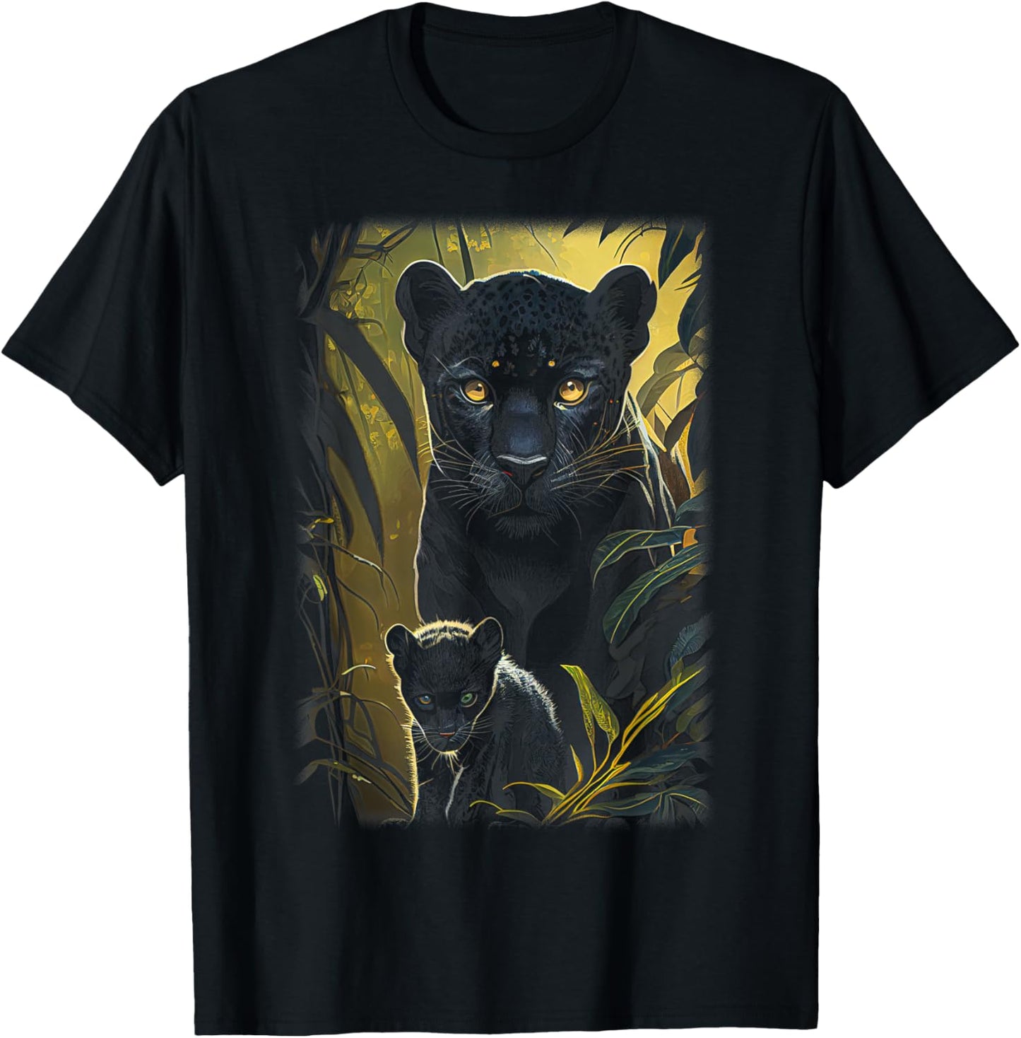 Panther Lover animal Big Cat Panther Animal black Men Women Kids T-Shirt - T-Shirt | Black