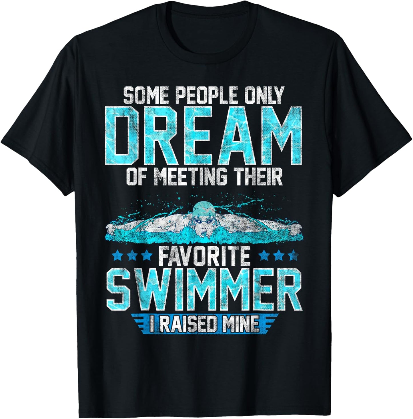 Swimming Parent Swimmer Mom Dad My Favorite Swim Meet T-Shirt - T-Shirt | Black